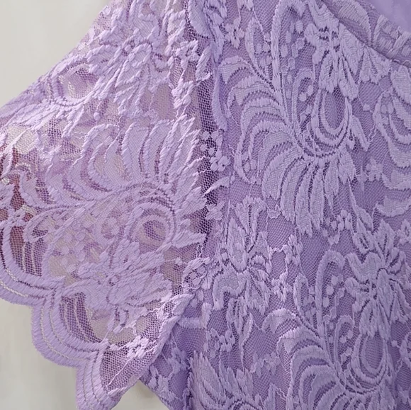 🥳HOST PICK🥳 Torrid 3 3X 22/24 Midi Lavender Lace Midi Fit Flare Dress Whimsy - Picture 9 of 12